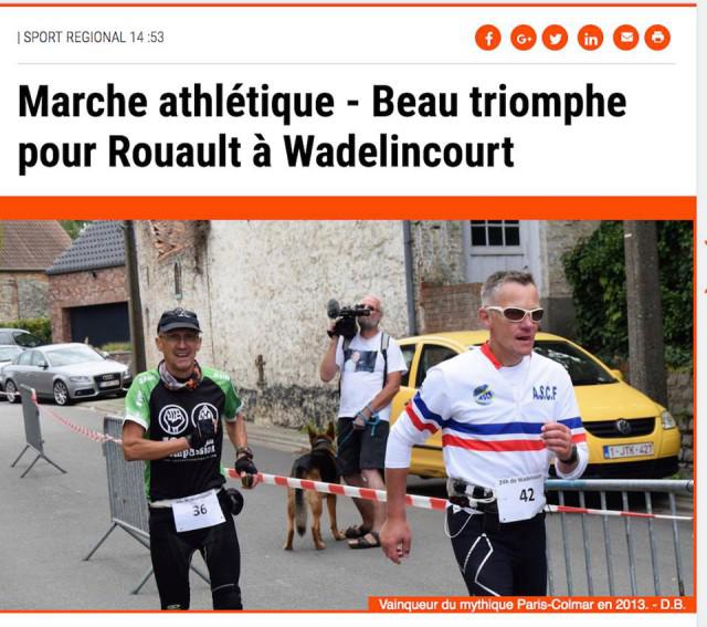 Marche athlétique : Beau triomphe pour Rouault à Wadelincourt