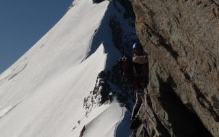 Ascension Weisshorn (4.505 m) via the nord ridge