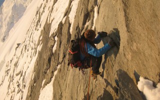 Beklimming van de Grand Gendarme op de noordgraat van de Weisshorn (4.505 m)