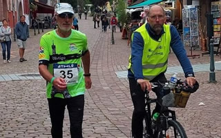 Daniel Vandendaul lors de son passage à Kaysersberg dans Paris-Alsace 2021